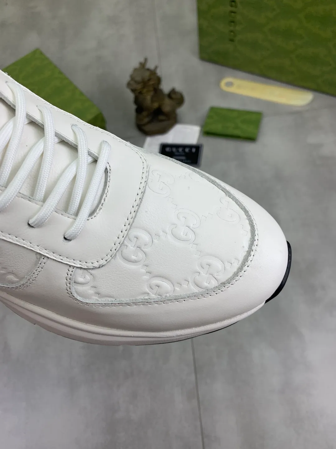 Men's men's shoes 💰P460💰[New model] (GUCCI) official website's latest 🎁🎁casual and fashionable men's shoes👟, hot style 💥 style is simple and elegant, exclusive for trendy men. Unique official website's latest brand double G element Elements 👑 Original Gucci decoration, fashionable and generous, fabric original calfskin ✅ fully imported first-layer pigskin lining, official website designated wear-resistant, lightweight original rubber casual outsole, classic model taken in real life 🎬38-44 (45 customized) 2️⃣ colors available
